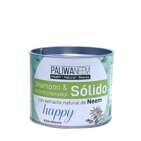 Pack Shampoo + Acondicionador Sólido Con Extracto Natural De Neem Happy