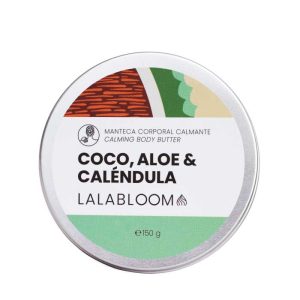 LALABLOOM Crema Corporal de Coco, Aloe y Caléndula 150g