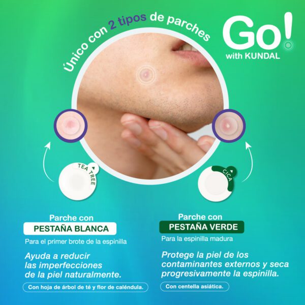 2 tipos de parches KUNDAL ARCAMIA complement