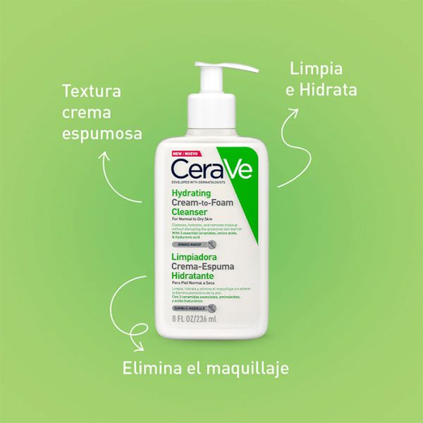Cerave - Limpiador Crema Espuma Hidratante 236Ml