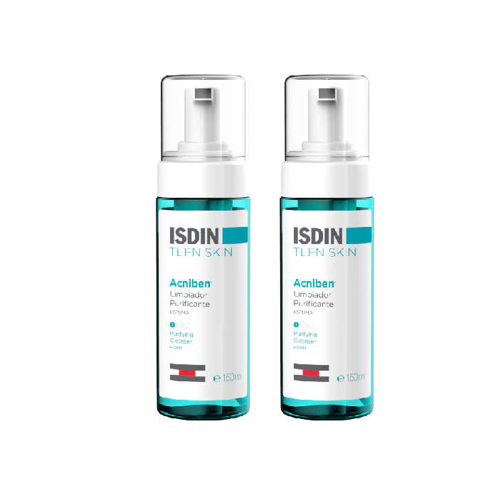 Pack 2×1 ISDIN Acniben Teen Skin Limpiador Purificante Espuma