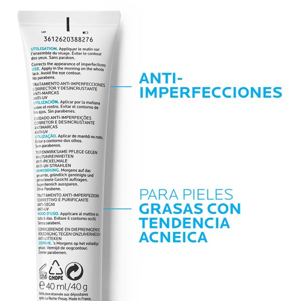 La Roche-Posay Effaclar Cr Fac Duo(+) Prot Sol 30 40Ml