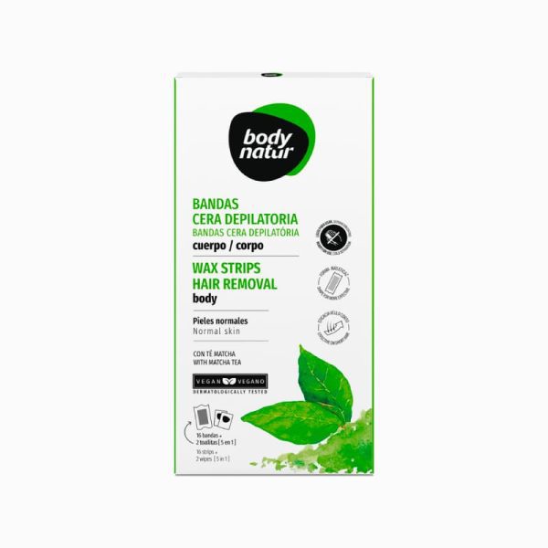 Body Natur-Bandas Cera Depilatoria Cuerpo Pieles Normales X 16