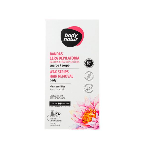 Body Natur-Bandas Cera Depilatoria Cuerpo Pieles Sensibles X 16