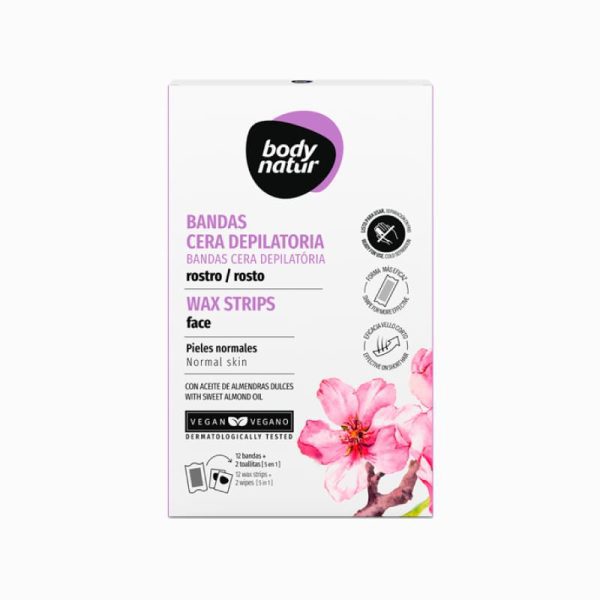 Body Natur-Bandas Cera Depilatoria Facial Pieles Normales X 12