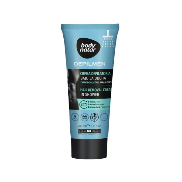 Body Natur-Depilmen Crema Depilatoria Hidratante Bajo La Ducha 4 En 1 Para Hombres 200Ml