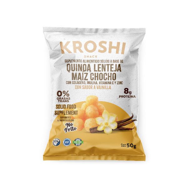 Kroshi Snack Suplemento Alimenticio Con Sabor A Vainilla