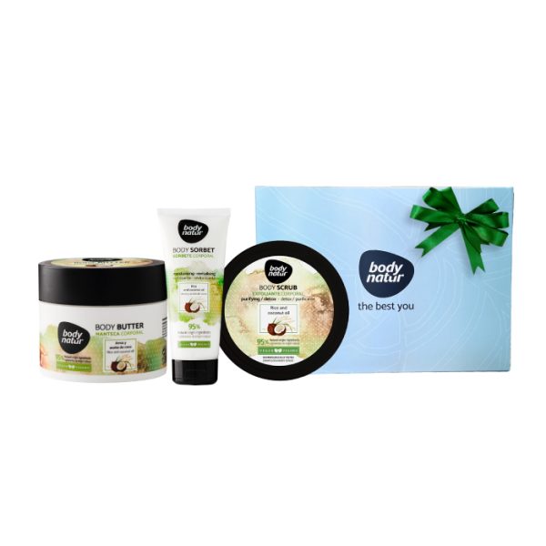 Pack Corporal Body Natur Coco:exfoliante + Sorbete + Manteca