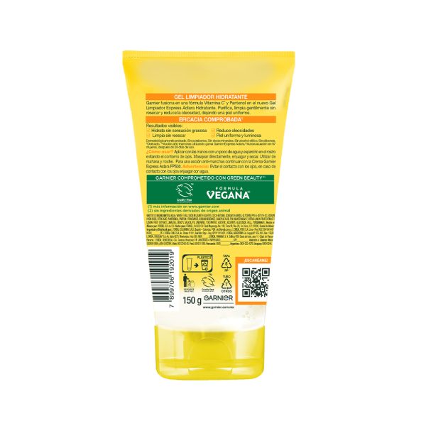 Garnier - Gel Limpiador Efecto Hidratante Con Vitamina C 150Ml