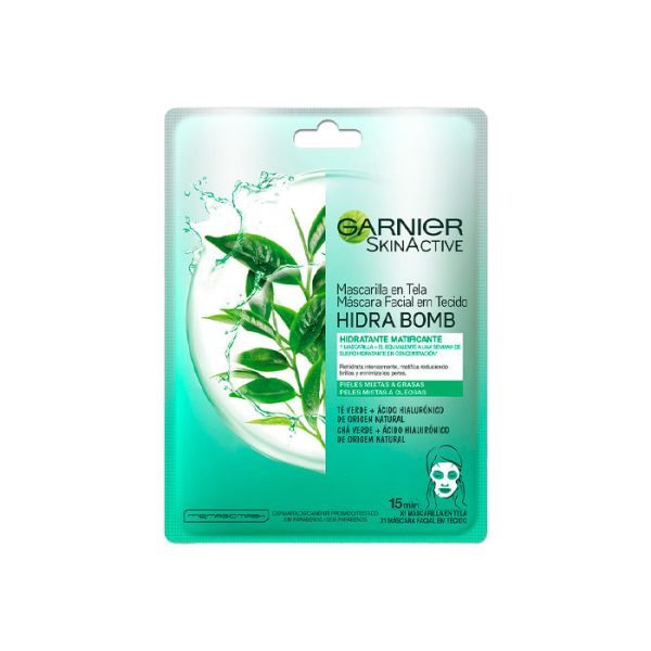 Garnier - Mascarilla Facial De Tela Con Té Verde