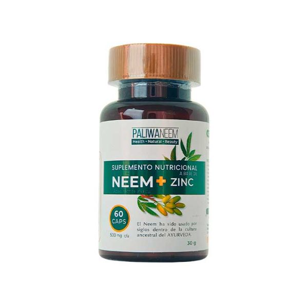 Paliwaneem - Capsulas De Neem + Zinc X60