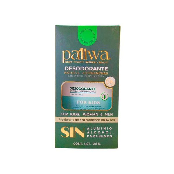 Paliwaneem - Desodorante Natural De Neem Anti Manchas Kids 50Ml