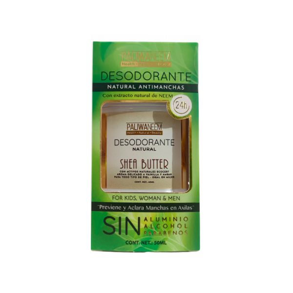 Paliwaneem - Desodorante Natural De Neem Anti Manchas Shea Butter 50Ml