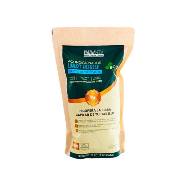 Paliwaneem - Acondicionador De Neem Luxury Refresh Refil Kraft 500Ml