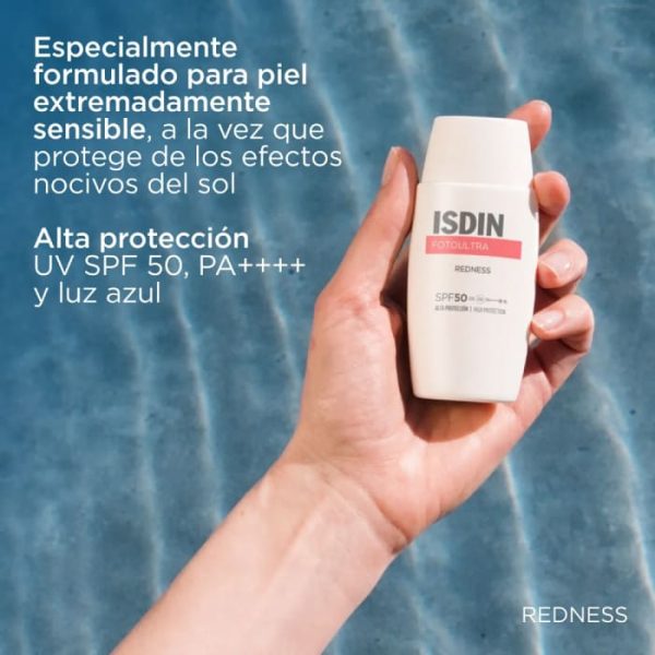 Isdin - Fotoprotector Facial Ultra Redness Para Piel Sensible Spf50 50Ml