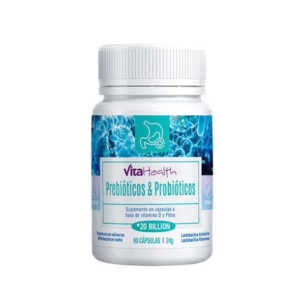 Vitahealth - Suplemento Prebióticos Probióticos X 60 Cápsulas