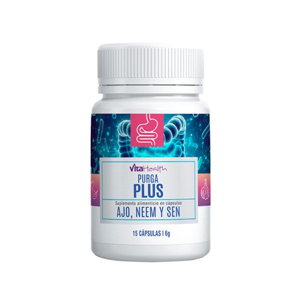 Vitahealth - Suplemento Purga Plus, Ajo Neem X 15 Cápsulas