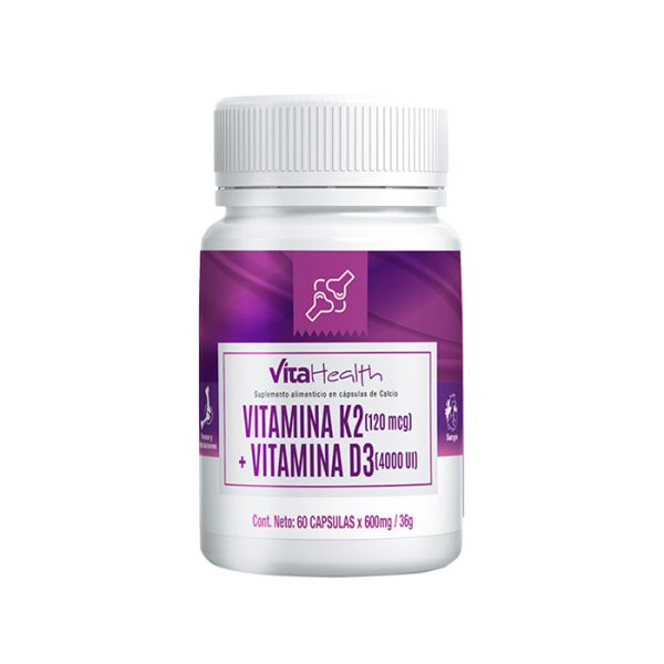 Vitahealth - Suplemento Vitamina D2 Y K3 X 60 Cápsulas