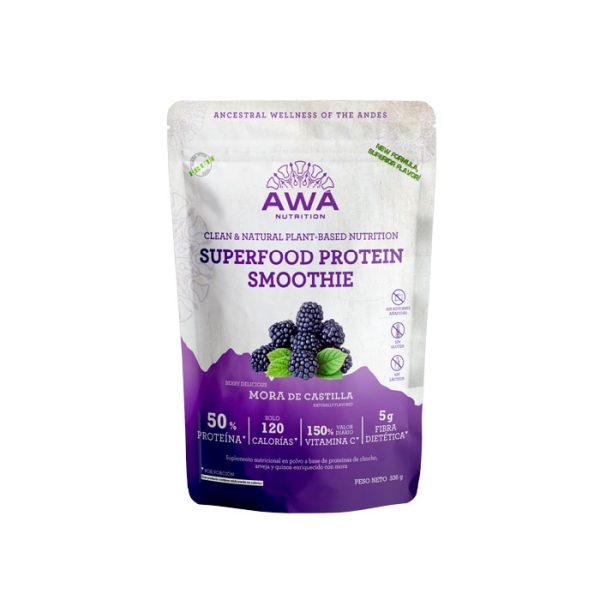 Awá - Proteína Superfood Smoothie Sabor Mora