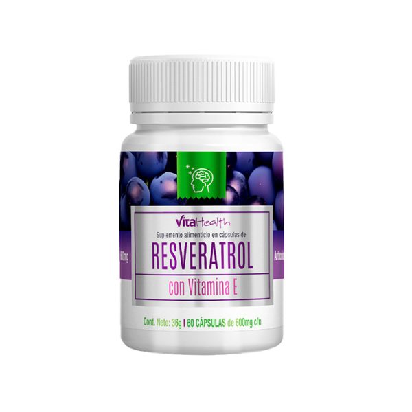 Vitahealth - Suplemento Resveratrol Con Vitamina E X 60 Cápsulas